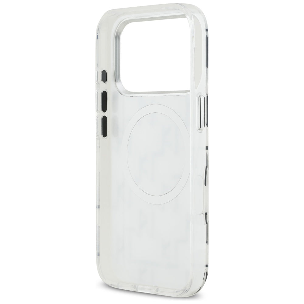 Capa MagSafe para Apple iPhone 17 Pro, Karl Lagerfeld, IML KL Monogram, Branca