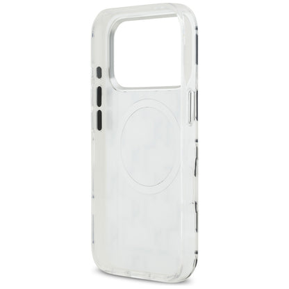 Capa MagSafe para Apple iPhone 17 Pro, Karl Lagerfeld, IML KL Monogram, Branca