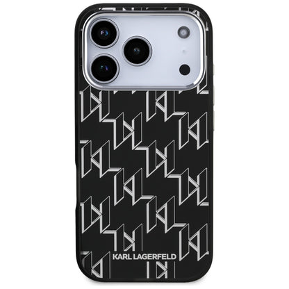 Capa MagSafe para Apple iPhone 17 Pro, Karl Lagerfeld, IML KL Monogram, Preta