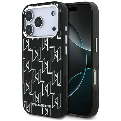 Capa MagSafe para Apple iPhone 17 Pro, Karl Lagerfeld, IML KL Monogram, Preta