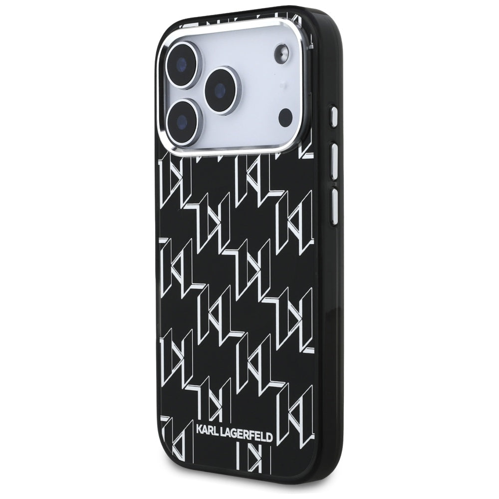 Capa MagSafe para Apple iPhone 17 Pro, Karl Lagerfeld, IML KL Monogram, Preta