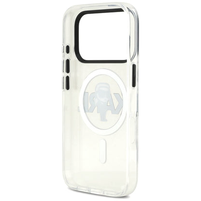 Capa MagSafe para Apple iPhone 17 Pro, Karl Lagerfeld, IML Sketch Logo Karl, Transparente