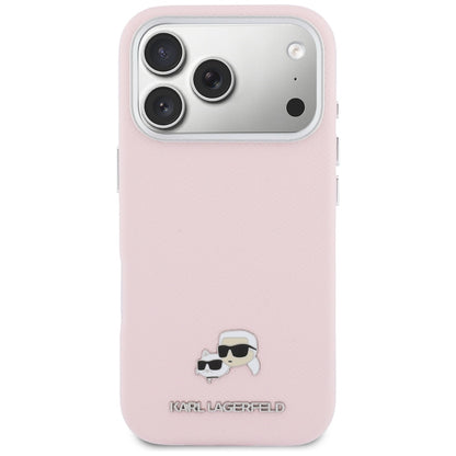 Capa MagSafe para Apple iPhone 17 Pro, Karl Lagerfeld, Karl & Choupette Head's Pin, Rosa