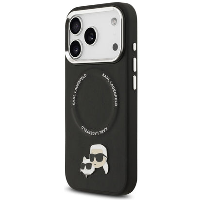 Capa MagSafe para Apple iPhone 17 Pro, Karl Lagerfeld, Karl & Choupette Pins, Preta