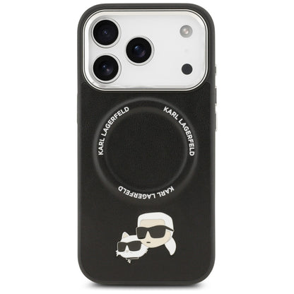 Capa MagSafe para Apple iPhone 17 Pro, Karl Lagerfeld, Karl & Choupette Pins, Preta