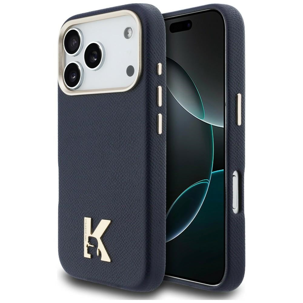 Capa MagSafe para Apple iPhone 17 Pro, Karl Lagerfeld, Logo Karl Head, Azul