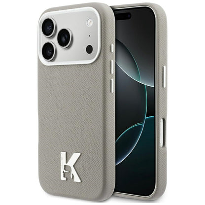 Capa MagSafe para Apple iPhone 17 Pro, Karl Lagerfeld, Logo Karl Head, Cinzento