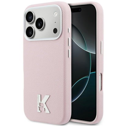 Capa MagSafe para Apple iPhone 17 Pro, Karl Lagerfeld, Logo Karl Head, Rosa