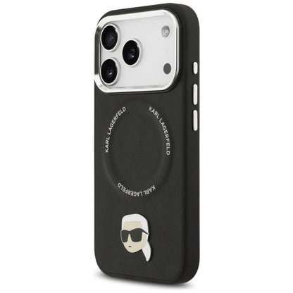 Capa MagSafe para Apple iPhone 17 Pro, Karl Lagerfeld, Karl Pin, Preta