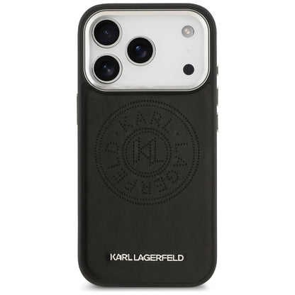 Capa MagSafe para Apple iPhone 17 Pro, Karl Lagerfeld, Point & Metal Logo, Preta