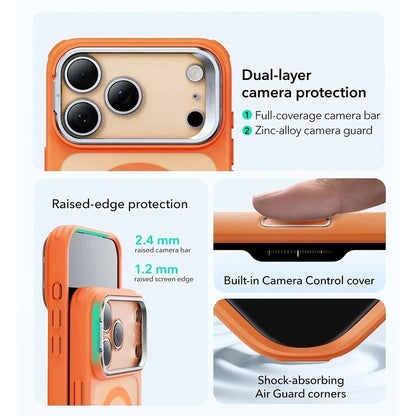 Capa MagSafe para Apple iPhone 17 Pro Max, ESR, Classic Hybrid Kickstand, Laranja Acetinado