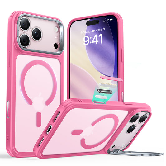 Capa MagSafe para Apple iPhone 17 Pro Max, ESR, Classic Hybrid Kickstand, Rosa Acetinado
