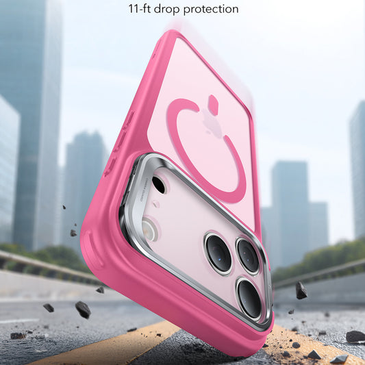 Capa MagSafe para Apple iPhone 17 Pro Max, ESR, Classic Hybrid Kickstand, Rosa Acetinado