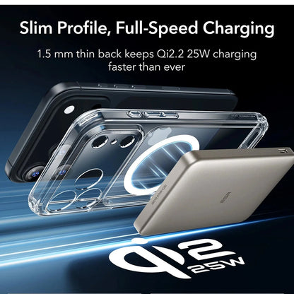 Capa MagSafe para Apple iPhone 17 Pro Max, ESR, Classic Hybrid, Transparente