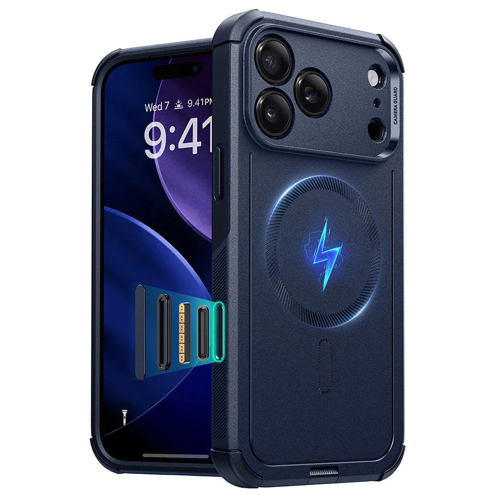 Capa MagSafe para Apple iPhone 17 Pro Max, ESR, Cyber, Azul