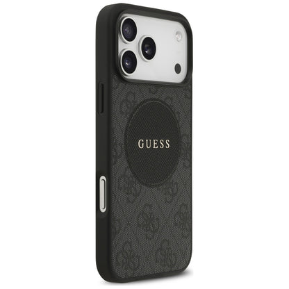 Capa MagSafe para Apple iPhone 17 Pro Max, Guess, 4G Circle Classic Logo, Preta
