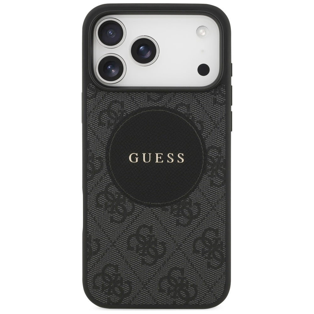 Capa MagSafe para Apple iPhone 17 Pro Max, Guess, 4G Circle Classic Logo, Preta