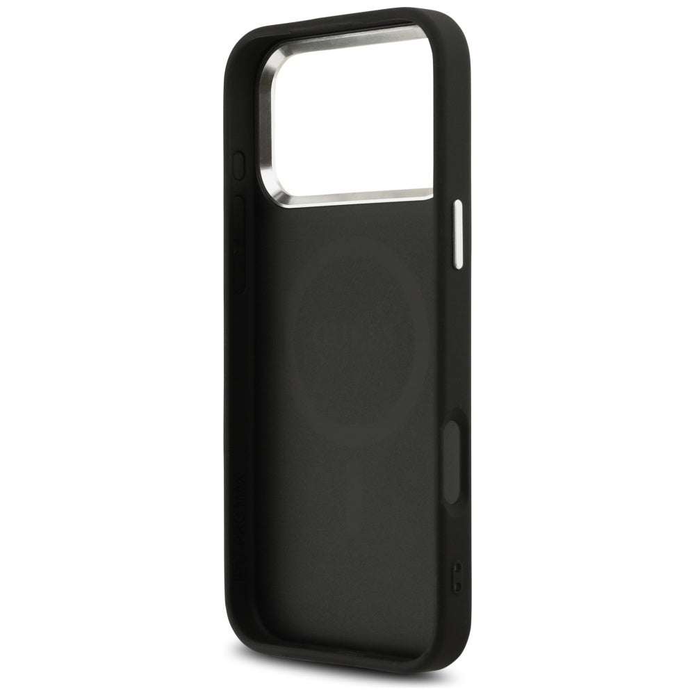 Capa MagSafe para Apple iPhone 17 Pro Max, Guess, 4G Classic Logo, Preta