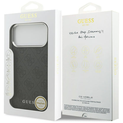 Capa MagSafe para Apple iPhone 17 Pro Max, Guess, 4G Classic Logo, Preta
