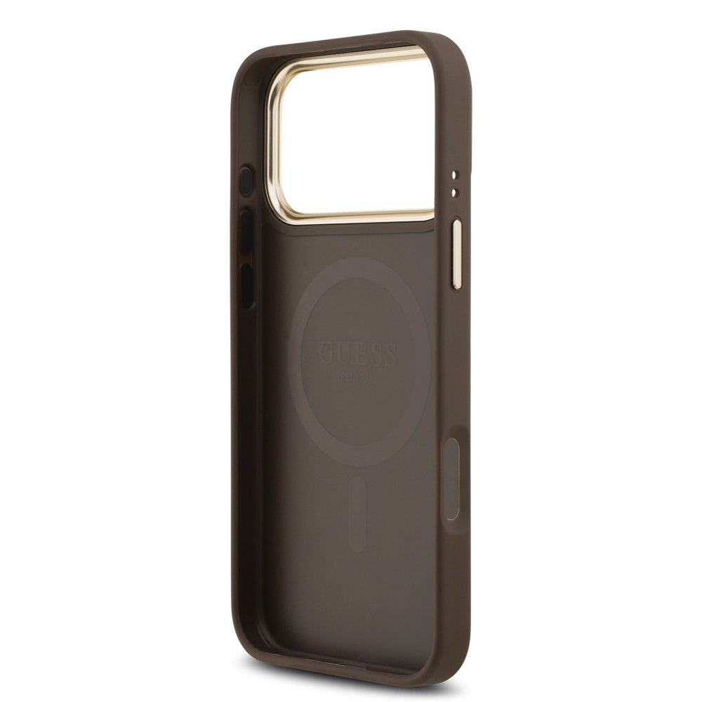 Capa MagSafe para Apple iPhone 17 Pro Max, Guess, 4G Classic, Castanho