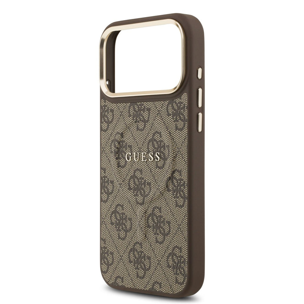 Capa MagSafe para Apple iPhone 17 Pro Max, Guess, 4G Classic, Castanho