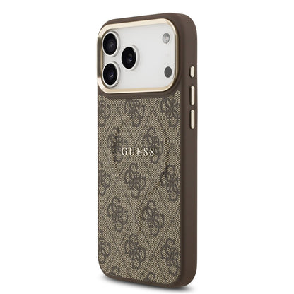 Capa MagSafe para Apple iPhone 17 Pro Max, Guess, 4G Classic, Castanho