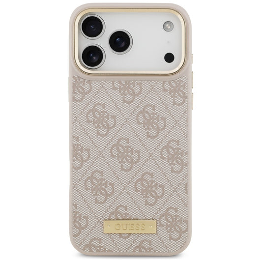 Capa MagSafe para Apple iPhone 17 Pro Max, Guess, 4G Logo Plate, Rosa