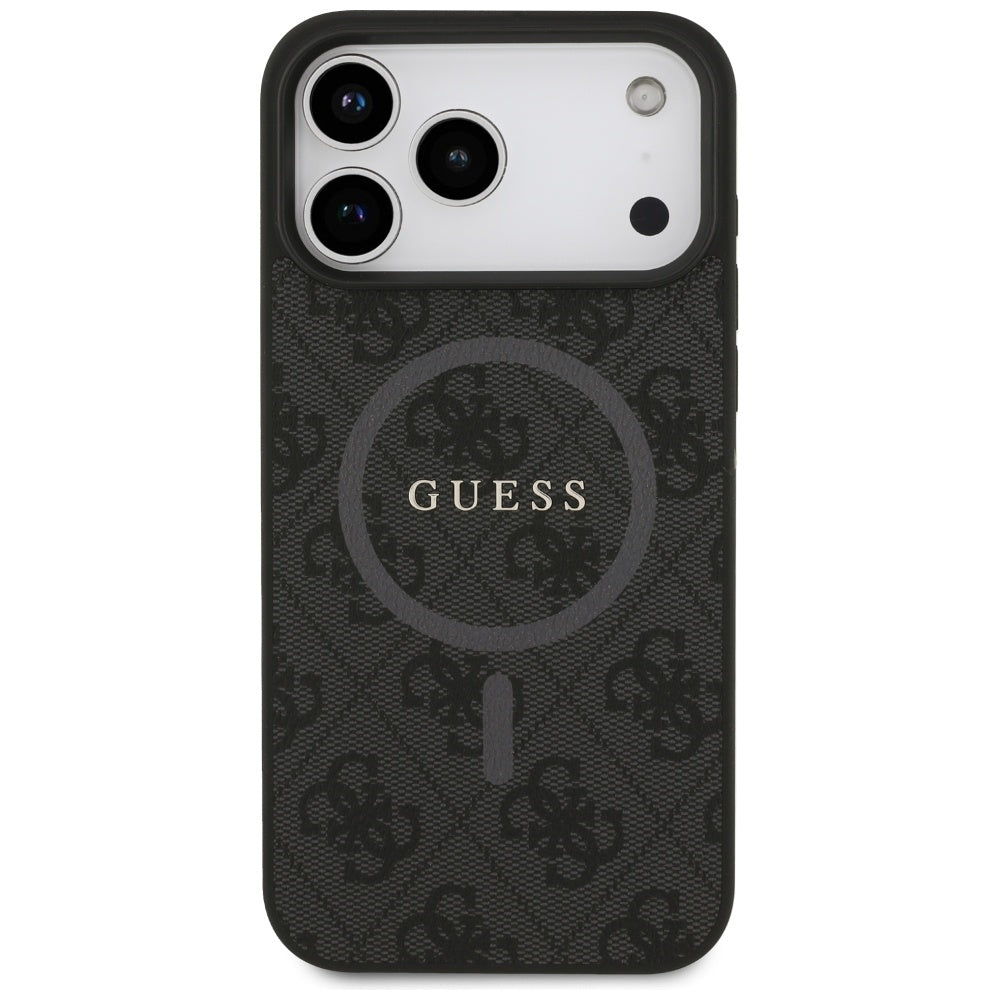 Capa MagSafe para Apple iPhone 17 Pro Max, Guess, 4G Ring Classic Logo, Preta