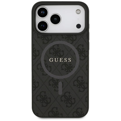 Capa MagSafe para Apple iPhone 17 Pro Max, Guess, 4G Ring Classic Logo, Preta