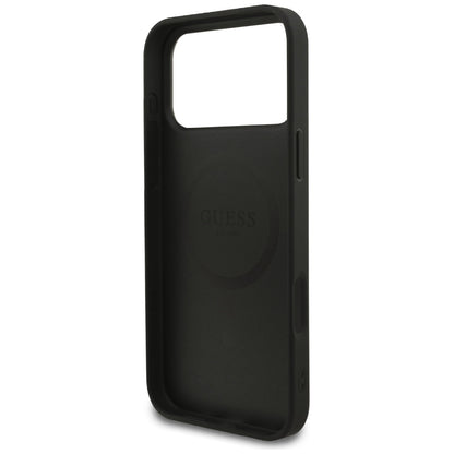 Capa MagSafe para Apple iPhone 17 Pro Max, Guess, 4G Ring Classic Logo, Preta