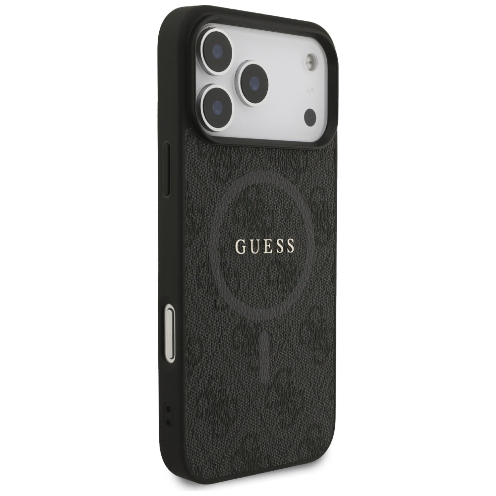 Capa MagSafe para Apple iPhone 17 Pro Max, Guess, 4G Ring Classic Logo, Preta