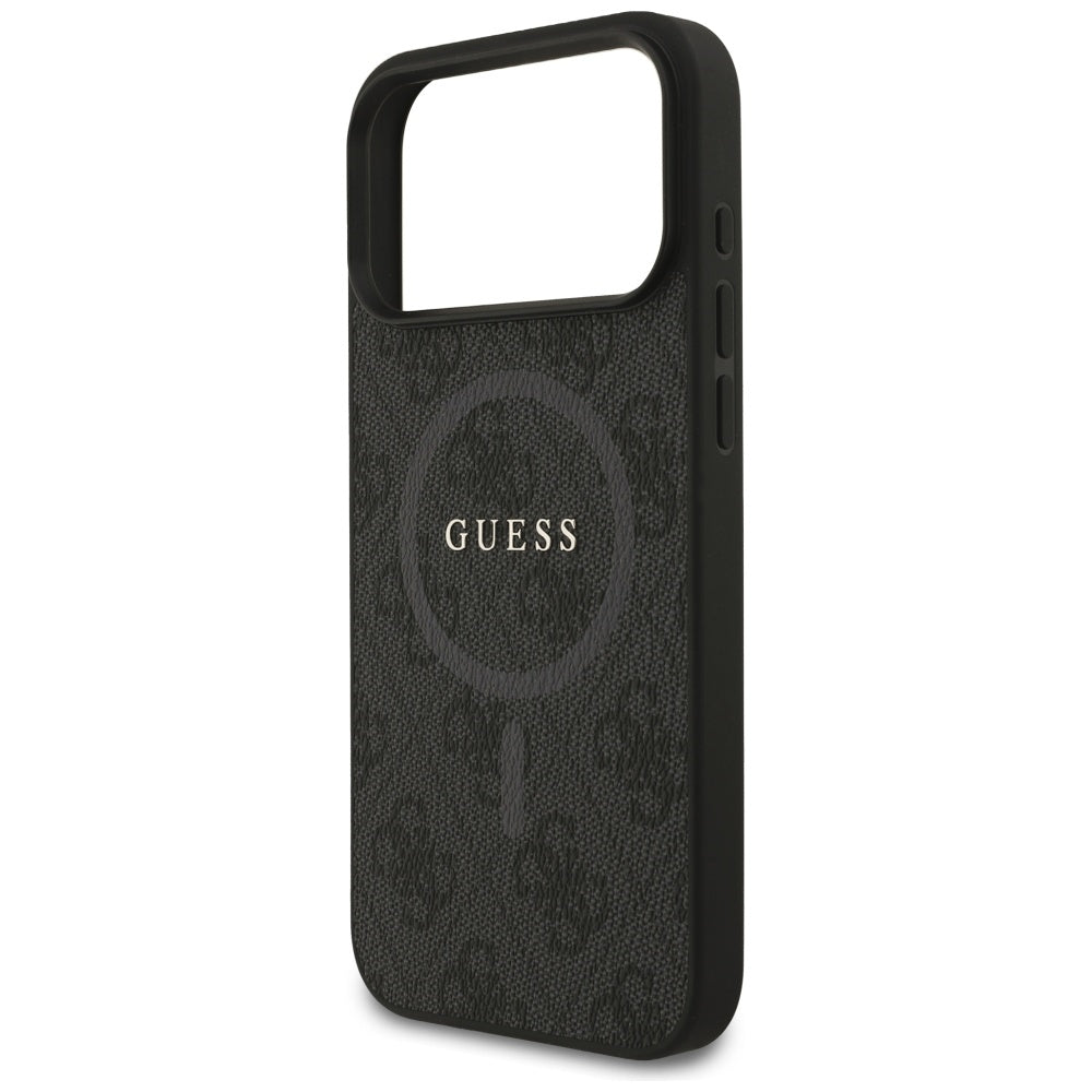 Capa MagSafe para Apple iPhone 17 Pro Max, Guess, 4G Ring Classic Logo, Preta