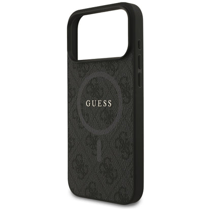 Capa MagSafe para Apple iPhone 17 Pro Max, Guess, 4G Ring Classic Logo, Preta