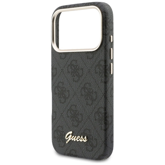 Capa MagSafe para Apple iPhone 17 Pro Max, Guess, 4G Script Logo, Preta