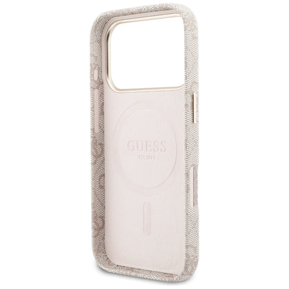 Capa MagSafe para Apple iPhone 17 Pro Max, Guess, 4G Script Logo, Rosa