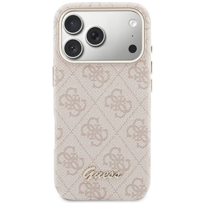 Capa MagSafe para Apple iPhone 17 Pro Max, Guess, 4G Script Logo, Rosa