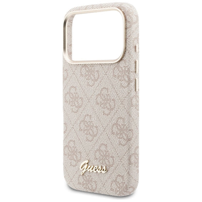Capa MagSafe para Apple iPhone 17 Pro Max, Guess, 4G Script Logo, Rosa