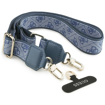 Capa MagSafe para Apple iPhone 17 Pro Max, Guess, 4G Strass Logo com Alça Grande, Azul