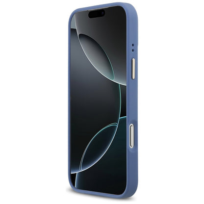 Capa MagSafe para Apple iPhone 17 Pro Max, Guess, 4G Strass Logo com Alça Grande, Azul