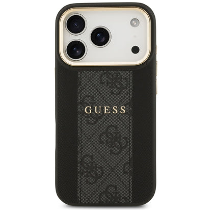 Capa MagSafe para Apple iPhone 17 Pro Max, Guess, 4G Stripe, Preta