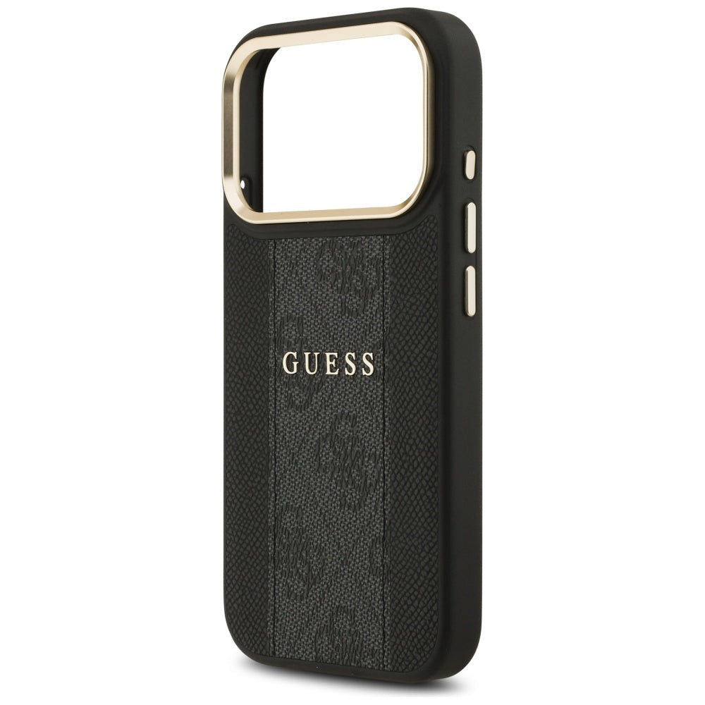 Capa MagSafe para Apple iPhone 17 Pro Max, Guess, 4G Stripe, Preta