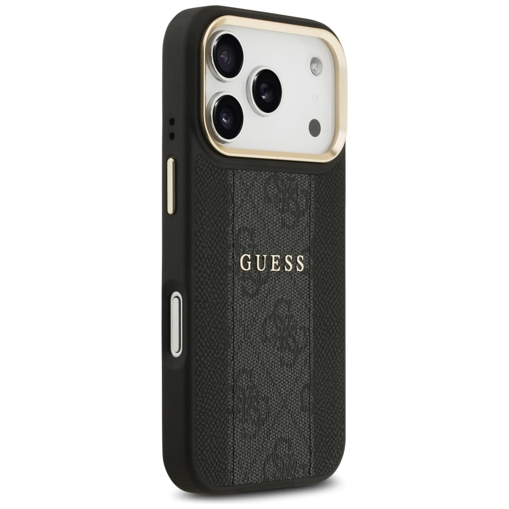 Capa MagSafe para Apple iPhone 17 Pro Max, Guess, 4G Stripe, Preta