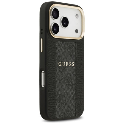 Capa MagSafe para Apple iPhone 17 Pro Max, Guess, 4G Stripe, Preta
