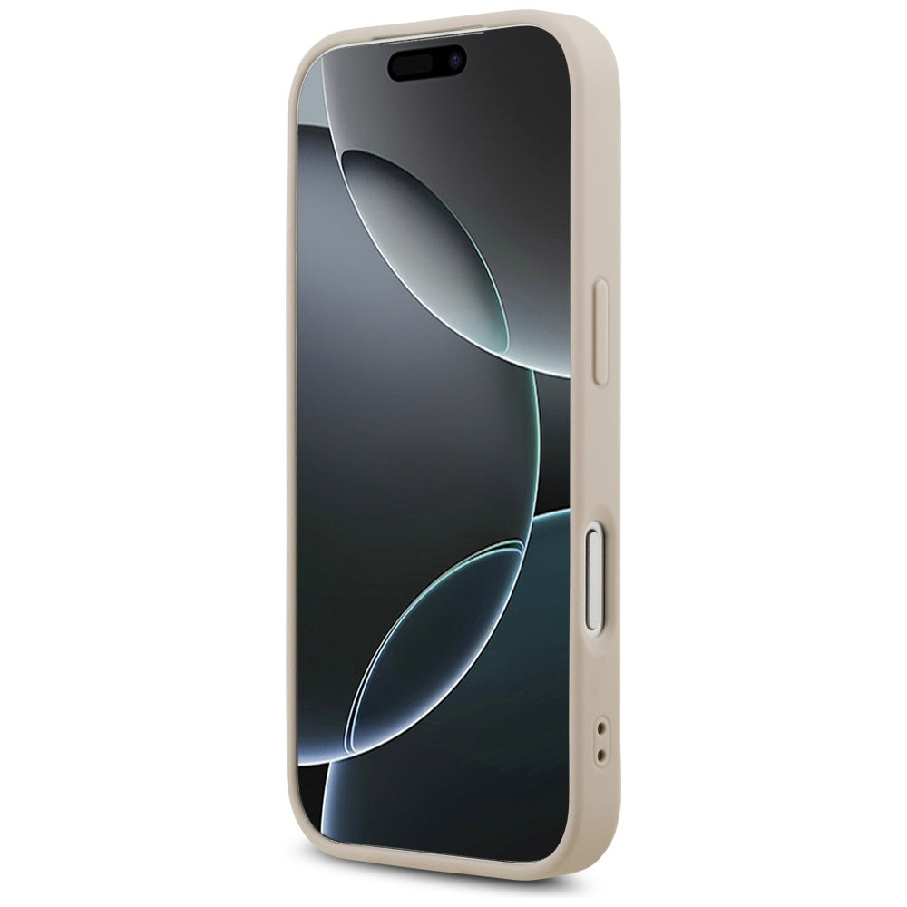 Capa MagSafe para Apple iPhone 17 Pro Max, Guess, 4G Triangle Strass, Rosa