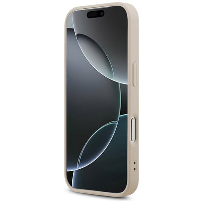 Capa MagSafe para Apple iPhone 17 Pro Max, Guess, 4G Triangle Strass, Rosa