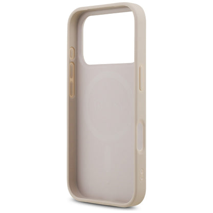 Capa MagSafe para Apple iPhone 17 Pro Max, Guess, 4G Triangle Strass, Rosa