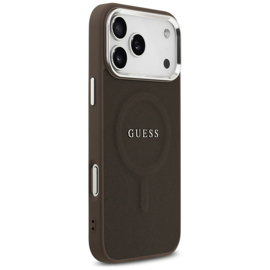 Capa MagSafe para Apple iPhone 17 Pro Max, Guess, Classic Logo, Marrom