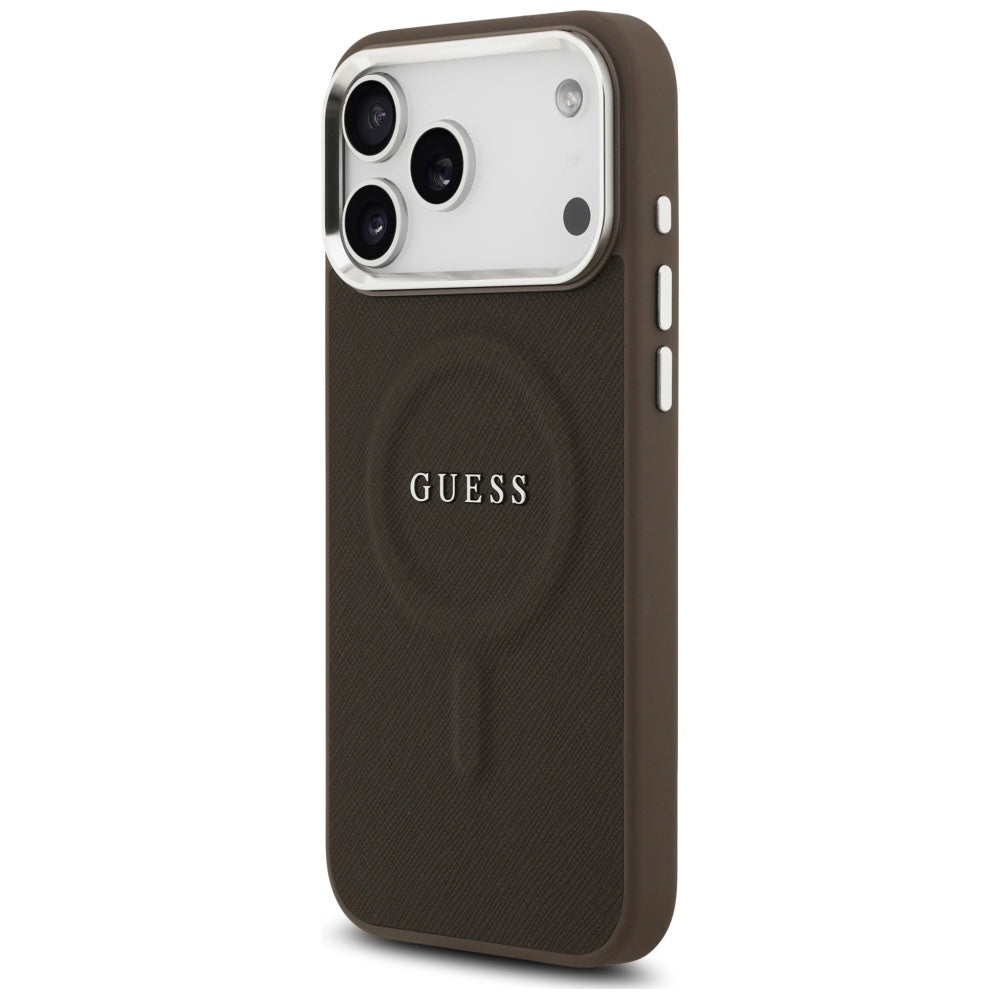 Capa MagSafe para Apple iPhone 17 Pro Max, Guess, Classic Logo, Marrom