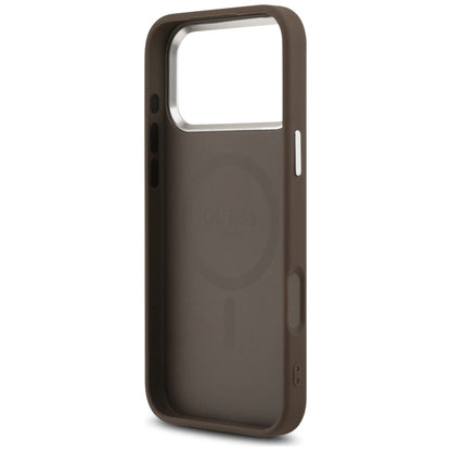 Capa MagSafe para Apple iPhone 17 Pro Max, Guess, Classic Logo, Marrom