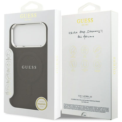 Capa MagSafe para Apple iPhone 17 Pro Max, Guess, Classic Logo, Marrom